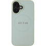 Guess Granulat Classic Husă cu logo cu MagSafe pentru iPhone 16 - verde