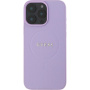 Guess Granulat Classic Husă cu logo cu MagSafe pentru iPhone 16 Pro - violet