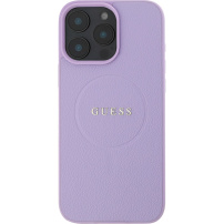 Guess Granulat Classic Husă cu logo cu MagSafe pentru iPhone 16 Pro - violet
