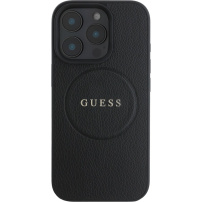 Guess Husă granulată Classic Logo cu MagSafe pentru iPhone 16 Pro Max - Negru