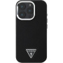 Guess Husă cu logo triunghi granulat cu MagSafe pentru iPhone 16 Pro Max - negru