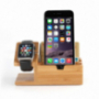 Staţie de andocare şi de încărcare / stativ, din lemn, pentru Apple Watch 38mm / 42mm şi iPhone 7 / 7 Plus / 6S / 6S Plus / 6 / 6 Plus şi iPhone 5 / 5S / 5C