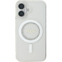 Guess Husă inel IML cu strasuri cu MagSafe pentru iPhone 16 - Transparent