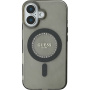 Guess Husă inel IML cu strasuri cu MagSafe pentru iPhone 16 - gri