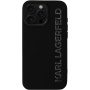 Karl Lagerfeld Husă cu logo sclipici din cauciuc 3D pentru iPhone 16 Pro Max - neagră