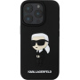 Karl Lagerfeld Husa 3D Rubber Ikonik pentru iPhone 16 Pro Max - neagra