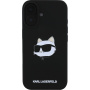 Karl Lagerfeld Husă din silicon Choupette Head cu MagSafe pentru iPhone 16 - Negru