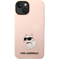 Karl Lagerfeld Choupette NFT husă din silicon pentru iPhone 14 Plus - roz