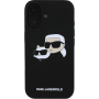 Karl Lagerfeld Husă din silicon cu capete duble cu MagSafe pentru iPhone 16 Plus - negru