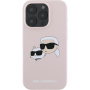 Karl Lagerfeld Husă din silicon cu capete duble cu MagSafe pentru iPhone 16 Pro Max - roz