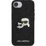 Karl Lagerfeld Fixed Glitter Metal K&CH husă sclipitoare pentru iPhone 16e / 17e - negru