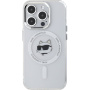 Karl Lagerfeld Husă cadru metalic IML Choupette Head cu MagSafe pentru iPhone 15 Pro Max - Transparent