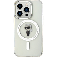 Karl Lagerfeld IML Ikonik husă cu MagSafe pentru iPhone 15 Pro - transparent