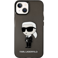 Karl Lagerfeld IML Ikonik NFT husă transparentă pentru iPhone 14 Plus - negru