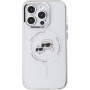 Karl Lagerfeld Capac IML K&CH Heads Metal Frame cu MagSafe pentru iPhone 15 Pro Max - transparent