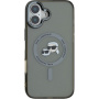 Karl Lagerfeld IML K&CH Heads capac cadru metalic cu MagSafe pentru iPhone 16 - gri