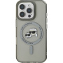 Karl Lagerfeld IML K&CH Heads capac cadru metalic cu MagSafe pentru iPhone 16 Pro - gri