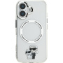 Karl Lagerfeld Husă IML Karl și Choupette cu MagSafe pentru iPhone 16 Plus - Transparentă