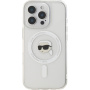 Karl Lagerfeld Husă cadru metalic IML Karl Head cu MagSafe pentru iPhone 16 Pro Max - Transparent