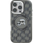 Karl Lagerfeld IML Monogram K&CH Heads Cover cu MagSafe pentru iPhone 16 Pro Max - Negru