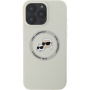 Karl Lagerfeld Husă din silicon K&CH Heads cu MagSafe pentru iPhone 16 Pro - bej