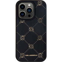 Karl Lagerfeld Husă cu model Karl Heads cu MagSafe pentru iPhone 15 Pro Max - negru