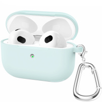 Husă din silicon cu carabină pentru AirPods 3 - mentol