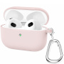 Husă din silicon cu carabină pentru AirPods 3 - roz nisipos