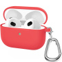 Husă din silicon cu carabină pentru AirPods 3 - coral