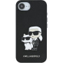 Karl Lagerfeld Saffiano Karl and Choupette husă pentru iPhone 16e / 17e - negru