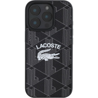 Lacoste Blend Monogram Cover cu MagSafe pentru iPhone 16 Pro - Negru
