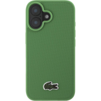 Lacoste Husă emblematică cu logo țesut Petit Pique cu MagSafe pentru iPhone 16 - Verde
