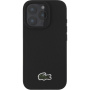 Lacoste Husă emblematică cu logo țesut Petit Pique cu MagSafe pentru iPhone 16 Pro Max - Negru