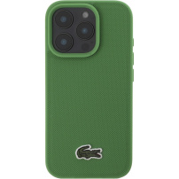 Lacoste Husă emblematică cu logo țesut Petit Pique cu MagSafe pentru iPhone 16 Pro Max - Verde