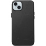 Mujjo Full Leather Wallet husă din piele cu buzunar carduri pentru iPhone 14 Plus - negru
