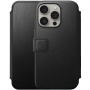 Nomad Modern Leather Folio carcasă flip cu MagSafe pentru iPhone 15 Pro Max - negru