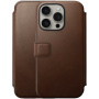 Nomad Modern Leather Folio carcasă flip cu MagSafe pentru iPhone 15 Pro Max - maro