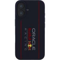 Oracle Red Bull Racing Husă din silicon cu logo vertical cu MagSafe pentru iPhone 16 - albastru închis