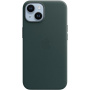 Carcasă din piele originală Apple cu MagSafe pentru iPhone 14 - verde pin