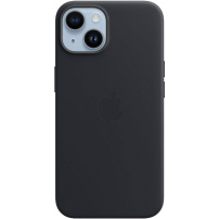 Carcasă din piele originală Apple cu MagSafe pentru iPhone 14 Plus - cerneală închisă