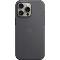Husă originală Apple din țesătură FineWoven cu MagSafe pentru iPhone 15 Pro Max - negru