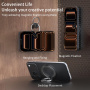 Suport magnetic MagSafe rotativ 360° cu suport pentru deget pentru iPhone - negru