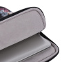 Geantă cu model cu flori albastre pentru iPad de până la 11" / MacBook de până la 12" - neagră