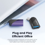 Toocki TQ-OTG06 adaptor de încărcare și date - USB-A la USB-C - mov