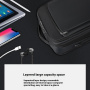 COOLBELL CB-8308 rucsac cu port USB extern și sistem de blocare a fermoarelor pentru iPad / MacBook de până la 17" - albastru închis