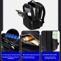 COOLBELL CB-8308 rucsac cu port USB extern și sistem de blocare a fermoarelor pentru iPad / MacBook de până la 17" - albastru închis