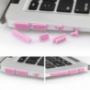 Capace din silicon 12 în 1, pentru porturi împotriva prafului, pentru MacBook Pro Retina 13" / 15" şi Air 11" / 13" - roz