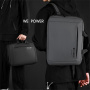 WEPOWER W-1331 rucsac și geantă 2 în 1 cu port USB extern pentru iPad / MacBook de până la 16" - gri