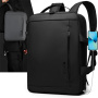WEPOWER W-1331 rucsac și geantă 2 în 1 cu port USB extern pentru iPad / MacBook de până la 16" - gri