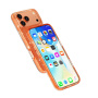 Husă transparentă cu sclipici și MagSafe pentru iPhone 17 Pro Max - portocaliu